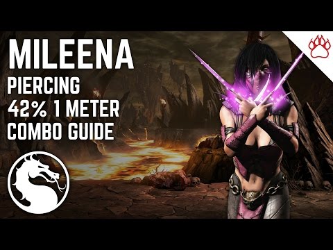 MKX: Mileena (Piercing) Combo Guide - 42% 1 Meter Midscreen Combo