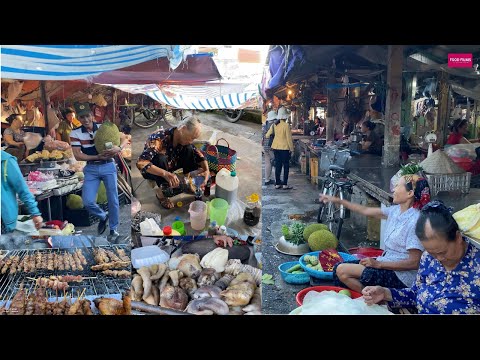 Amazing Site Distributes Food, Fruit, Vegetables -Afternoon Market Scene Show