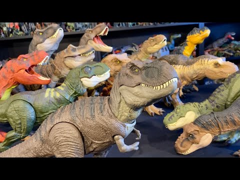 Ultimate Lab Lockdown Tyrannosaurus Rex Comparison Mattel Jurassic World Rebirth Vs Older Trex Figs