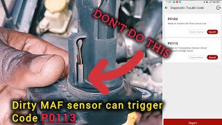 How to fix code P0102 dirty MAF sensor #gariautocare