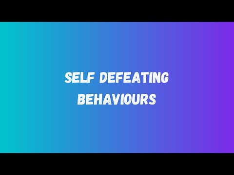 Self Defeating Behaviours & Hypnotherapy