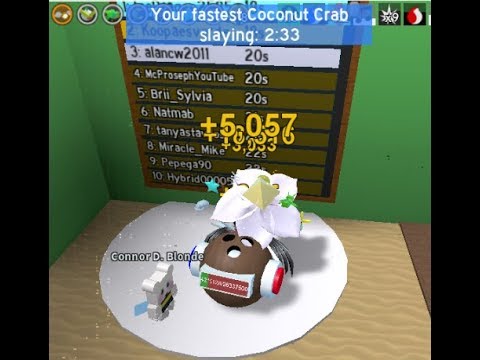 How To Kill The Coconut Crab Fast Advanced Tips Roblox Bee Swarm Simulator - roblox bee swarm simulator how to defeat tunnel bear