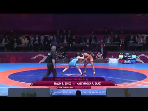 BRONZE WW - 62 KG Sakshi Malik(IND) Vs A. Kassymova (KAZ)
