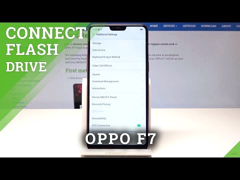 How to Activate OTG Connection in OPPO F7 - Connect Flash Drive