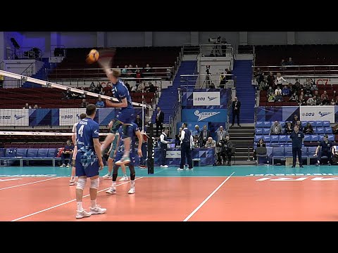 Volleyball. Attack hit. Zenit Saint Petersburg vs Fakel Novy Urengoy