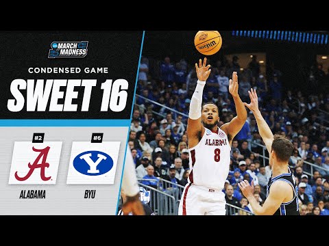 Alabama vs. BYU - Sweet 16 NCAA tournament extended highlights