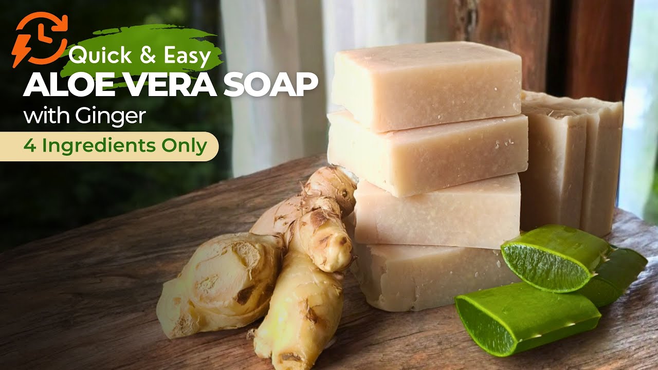 How To Make Aloe vera Soap with Ginger To Lighten Scars and Rejuvenate Skin