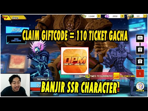 👊👊GIFTCODE 100TICKET GACHA!! LANGSUNG BANJIR CHARACTER SSR!!! - OPM:ONE HIT ONE SKILL