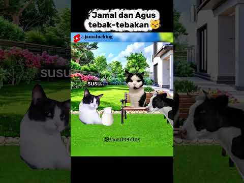 Jamal lemot🧠🗿 #kucinglucu #cat #lawak #imut #tebaktebakan #shorts #funny #catshorts #catlovers