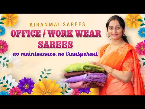 "Upgrade Your Office Wardrobe with These Trendy Sarees!"#kiranmai #kiranmaisarees #youtuber