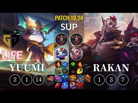 GEN Life Yuumi vs Rakan Sup - KR Patch 10.24