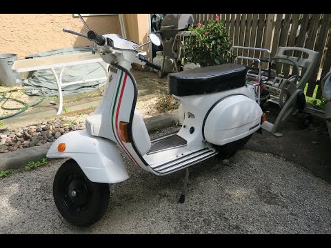 1980 Piaggio Vespa PX 125 Walk-Around, Start-up, and Riding Video