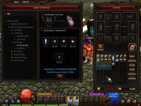 How to Create a 3rd Wing Relic - Mu Online Season 18