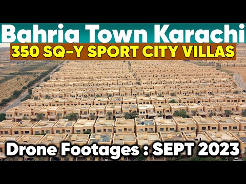 Cricket Stadium | 350 Sqyard Villas | Sportscity Villas | Bahria Town Karachi | Latest Drone Shoot