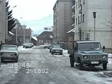 1992 Februarie, Bistrita, Str Bargaului (Str. 6 Martie)