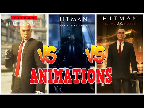 HITMAN Blood Money Vs Absolution Vs WOA Animations