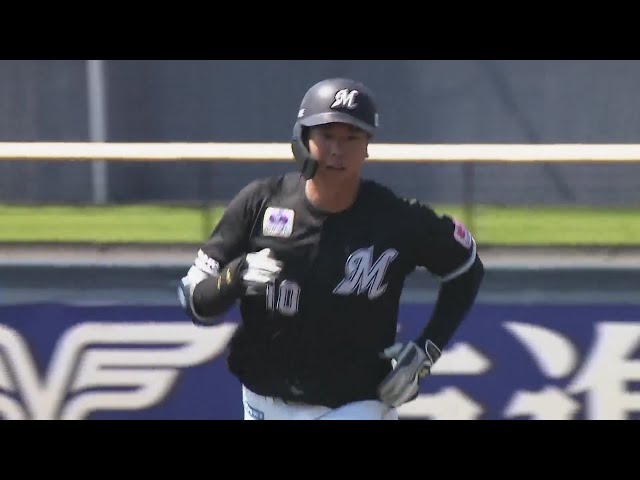 【ファーム】マリーンズドラ1・上田希由翔 待望の公式戦初アーチは勝ち越しのソロHR!!   2024年6月5日 北海道日本ハムファイターズ 対 千葉ロッテマリーンズ