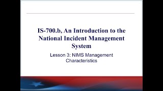 IS-700.b Lesson 3 - 🧭 The 14 NIMS Management Characteristics Explained