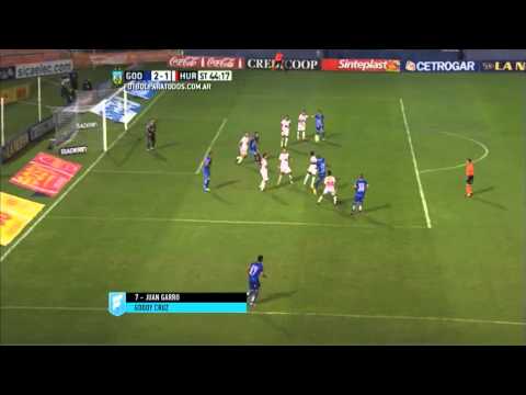 Gol de Garro. Godoy Cruz 2 - Huracán 1. Fecha 3. Primera División 2015. FPT.
