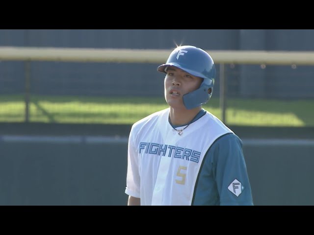 【ファーム】ファイターズ・野村佑希 左中間を破るタイムリー2ベースヒットで勝ち越し!!  2024年9月4日 北海道日本ハムファイターズ 対 東京ヤクルトスワローズ