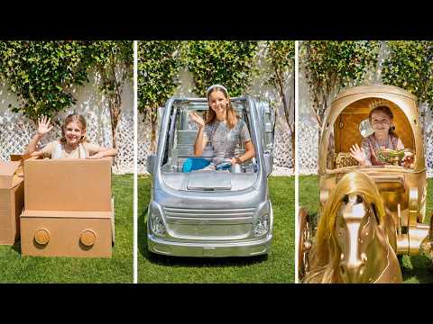 Broke vs Rich vs Giga Rich🦋 The Creative Cardboard Hotel Challenge