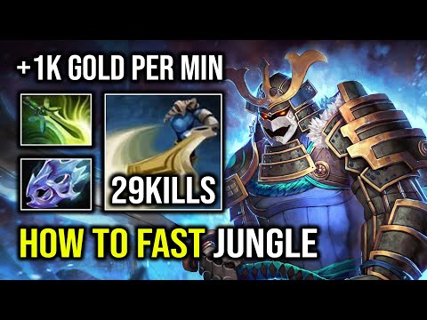 How to Super Fast Jungle Sven +1K Gold Per Min Instant 1 Shot Cleave 101K Damage Dealt Dota 2