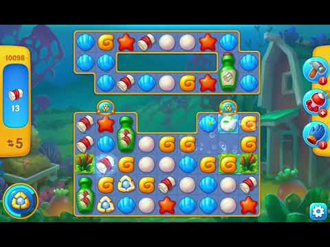 Fishdom Easy Level 10098 (with ingame lightning and firecracker boosrers) @choraelmin