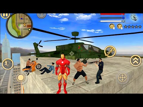 Iron Rope Hero: Vice Town Simulator Military Base - Süper Kahraman Demir Adam #6 - Android Gameplay