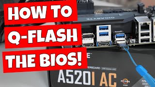 How To Use USB BIOS Flash Gigabyte Motherboard A520i AC Qflash