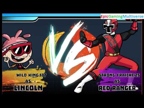 Red Ranger VS Lincoln Loud In A Nickelodeon Super Brawl World Brawlville PVP Mode Match / Battle