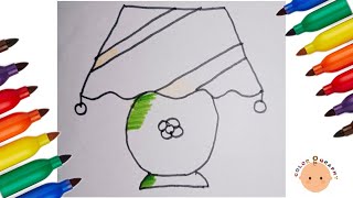 Easy Lamp Drawing|Step by Step lamp Drawing| #stepbystepdrawing #lampsketch