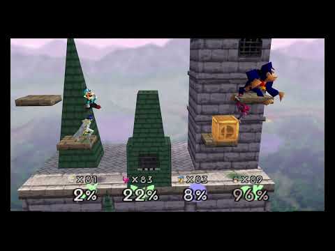 Smash Remix 1.1.0 Demo Match in Alt. Hyrule Castle