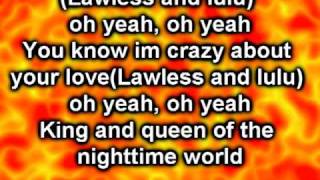 Buckcherry - Lawless And Lulu lyrics on screen