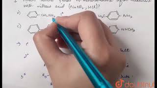 Which amine yields N-nitroso amine after treatment with nitrous acid (NaNO_(2),HCl) ? | CLASS 12...