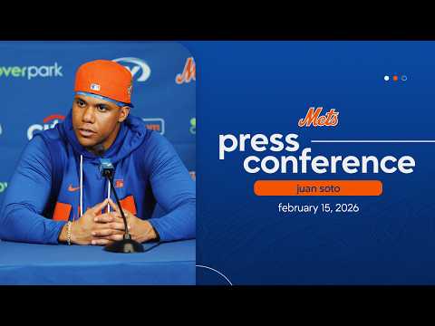 Juan Soto Speaks to the Media at Spring Training