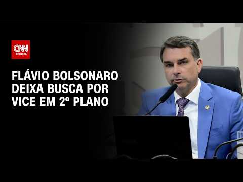Eleições 2026: Flávio Bolsonaro deixa busca por vice em 2° plano | LIVE CNN