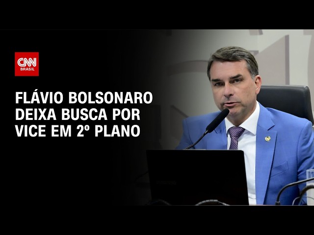 Eleições 2026: Flávio Bolsonaro deixa busca por vice em 2° plano | LIVE CNN