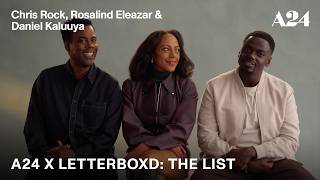 Chris Rock, Rosalind Eleazar & Daniel Kaluuya | A24 x Letterboxd: The List