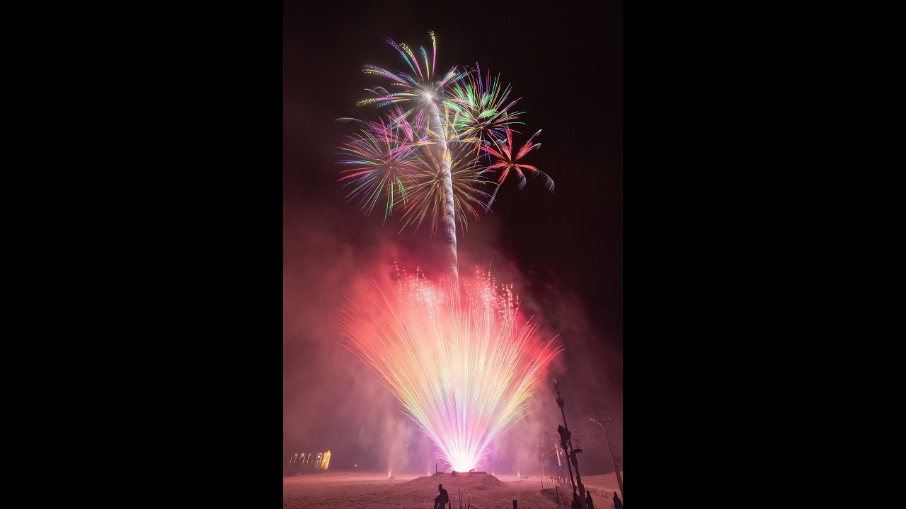 【縦】2026 第50回白馬五竜47スノーフェスティバル ミュージックスターマイン 信州煙火工業♪