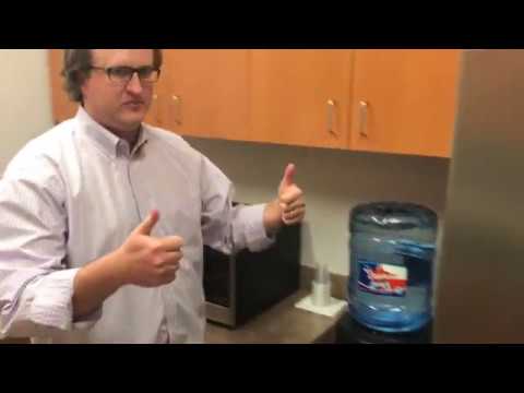How to replace a water cooler 5 gallon jug (easy) without spilling
