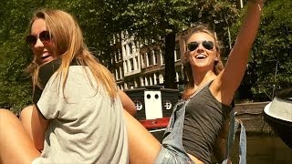 AMSTERDAM CANAL CRUISING- Picking up the Girls