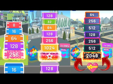 Brick Merge 3D | building a Cube of 2048 block in brick merge 2048 game video