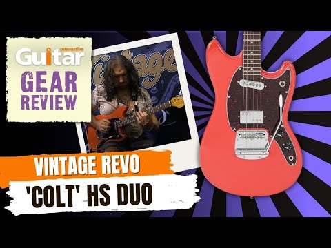 Vintage REVO Series 'Colt' HS Duo Electric Guitar ~ Boulevard Black image 9