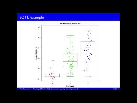 useR! International R User 2017 Conference Detecting eQTLs from high dimensional sequencing data usi