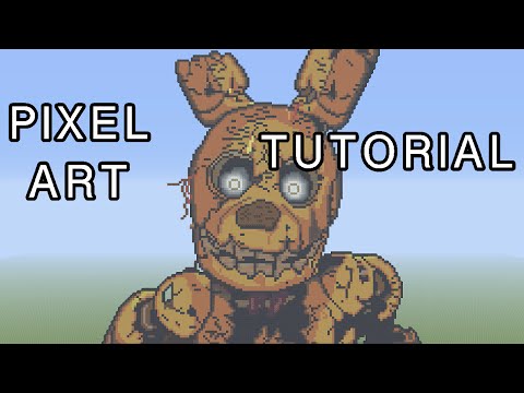 Minecraft Pixel Art Tutorial - Springtrap (FNAF 3)