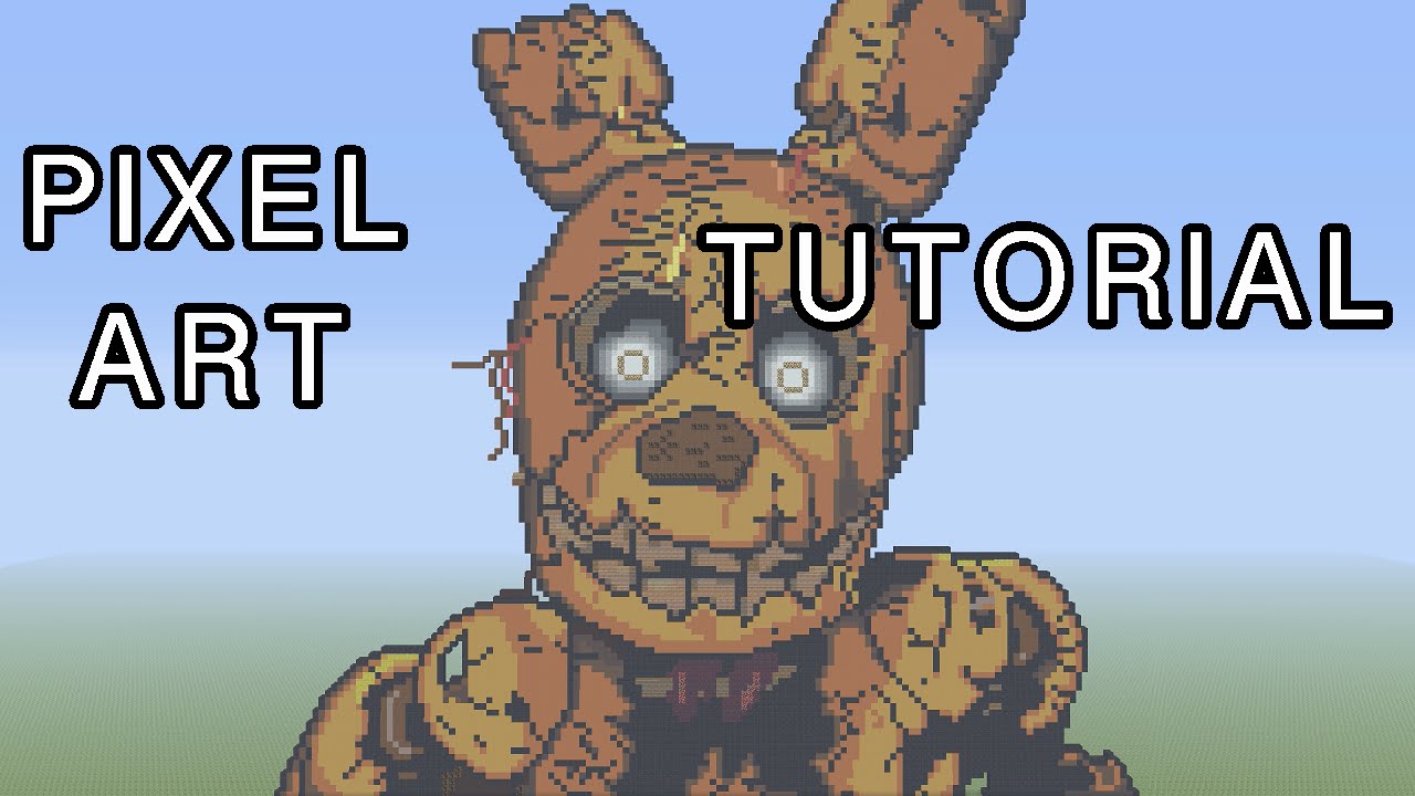 Minecraft Pixel Art Tutorial - Springtrap (FNAF 3)