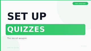 Set Up Quizzes