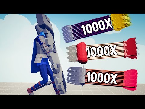 1000x RANGED UNITS vs WALL SHIELD GIANT - TABS Totally Accurate Battle Simulator