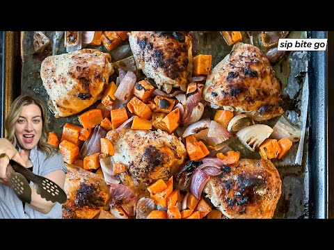 How To Bake Sheet Pan Chicken Thighs With Veggies