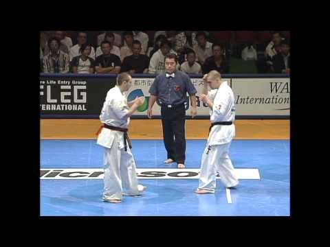 【新極真会】THE 9th WORLD KARATE CHAMPIONSHIP 4th round3 Dimitrov vs. Balogh SHINKYOKUSHINKAI KARATE